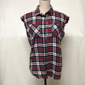 Uk2la Plaid Sleeveless Top -> Uk2la Plaid Sleeveless Top